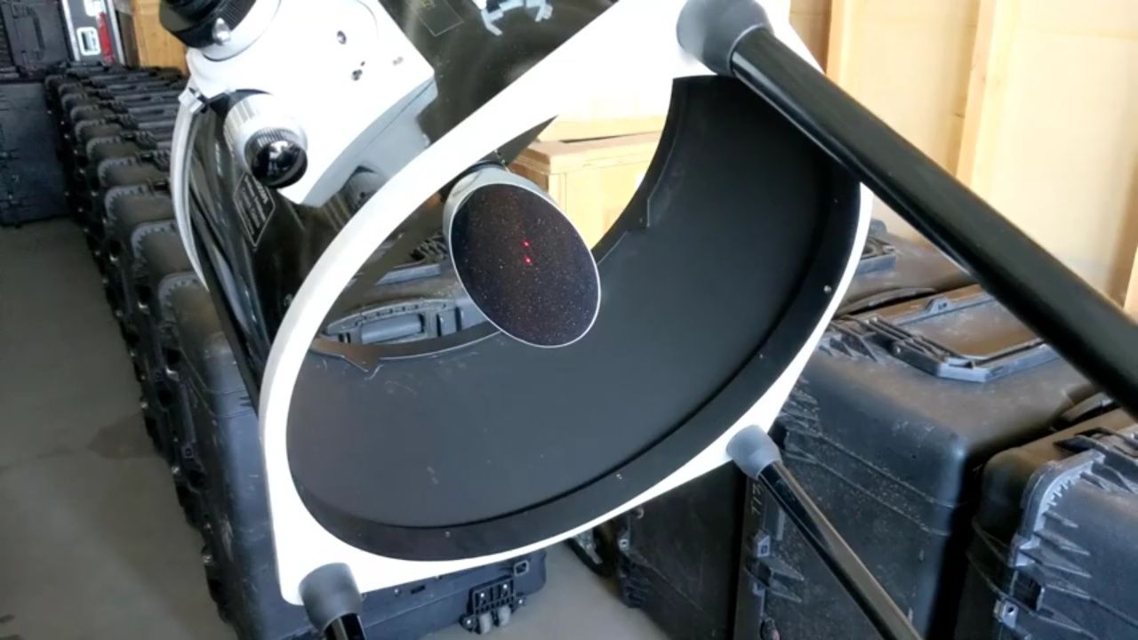 колимиране / настройка на рефлекторен телескоп с лазерен колиматор