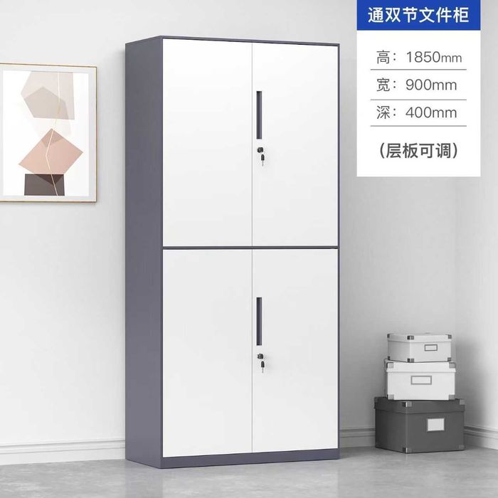 0.8 mm qalin po‘latdan mustahkam kitob shkafi ofis uchun