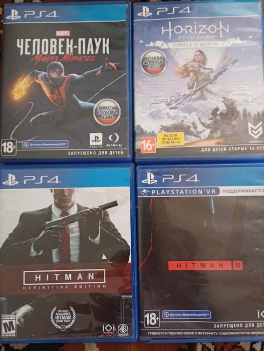 Игры на  пс4, в хорошем состоянии