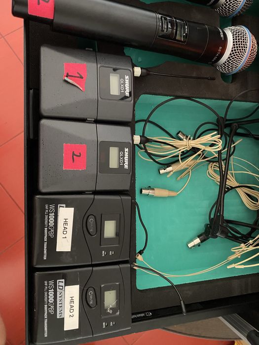 Rack wireless profesional Shure QLXD + LD Systems, complet echipat