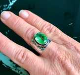 Inel Argint 925 Vintage cu Piatra Semipretioasa Peridot