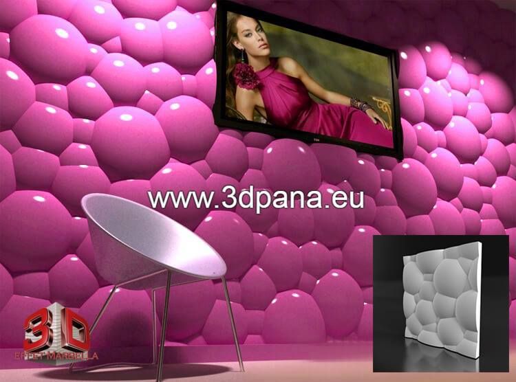 3D гипсови панели, стенни облицовки, облицовъчен камък, пана 0046