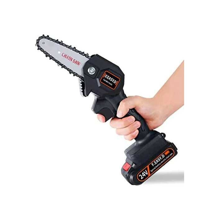 Акумулаторен електрически трион, преносим, 24V, 2000mAh, черен