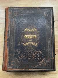 Biblia / Biblie veche , 1860 , lb. engleza, 6 kg. , 34 x 26 x 9