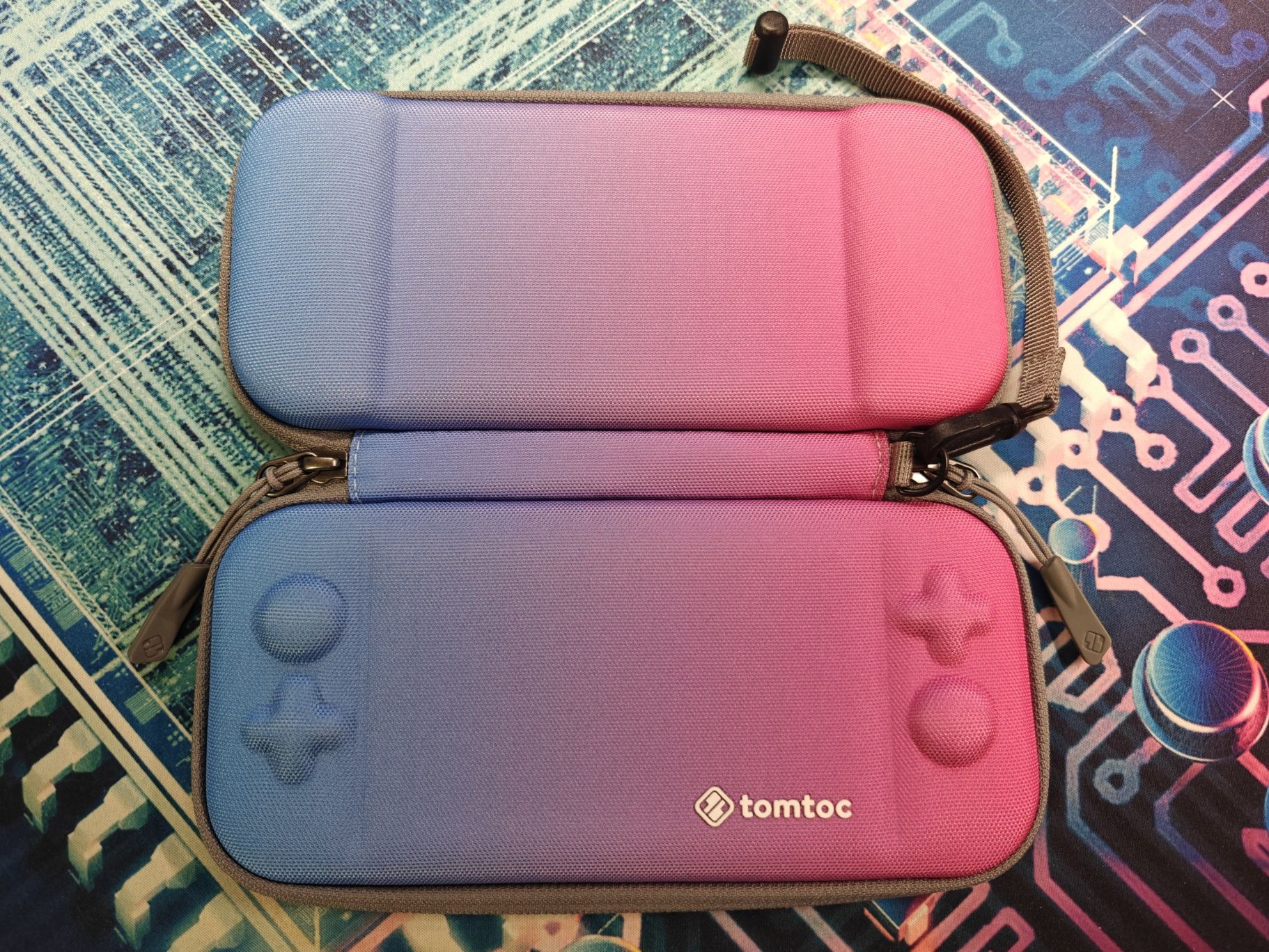 Carcasa slim tomtoc pentru consola Switch Lite, gradient albastru mov