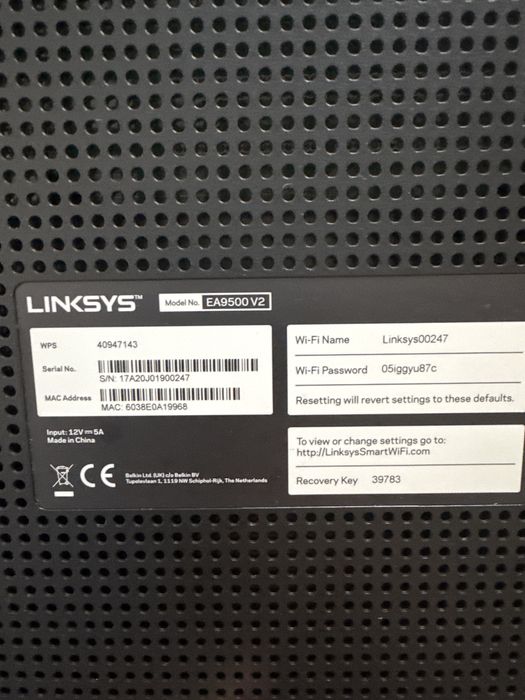 Linksys Max stream EA9500 AC5400 mimo
