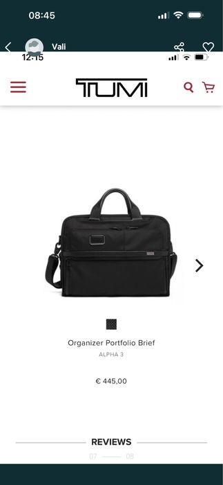 Tumi business bag