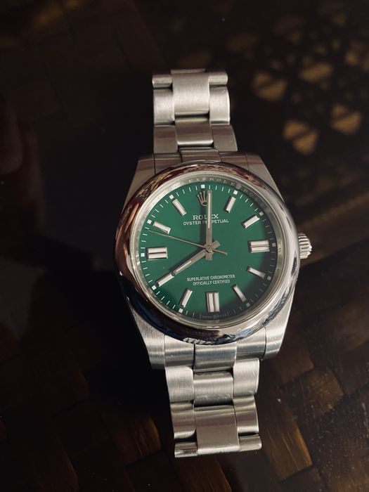 Rolex Oyster Perpetual зеленый циферблат
