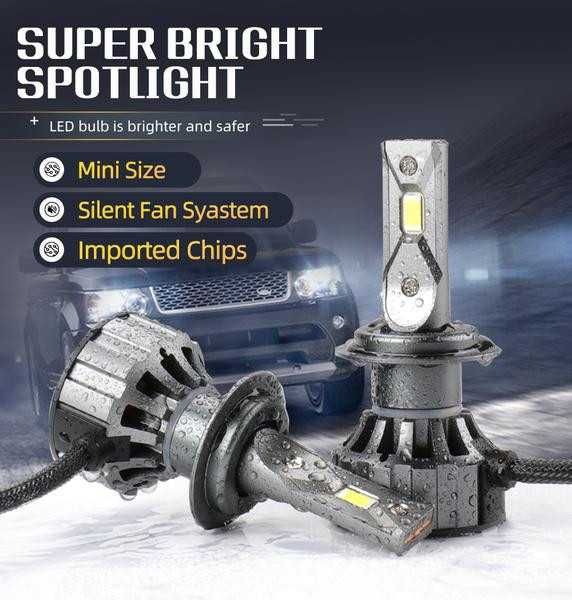 Set 2 becuri cu led H7 9-36V, model V20 , 120w 12000lm 6000k, CANBUS