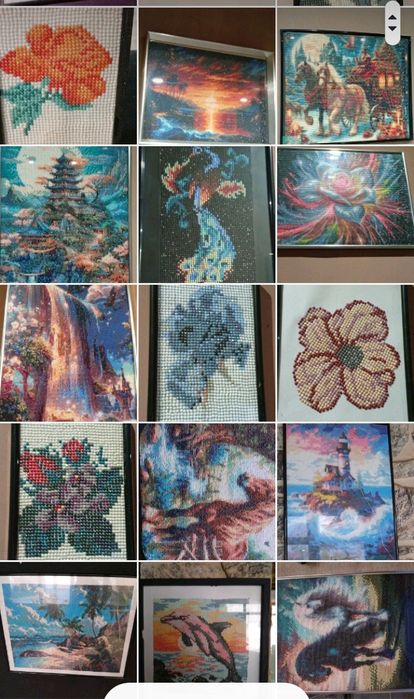 Готови рамкирани диамантени гоблени