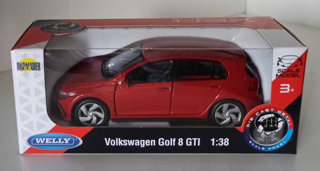 Macheta Volkswagen Golf 8 VII GTi rosu - Welly 1/36 VW