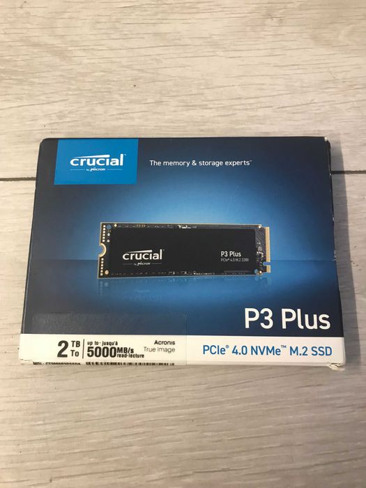 SSD NVMe 2TB Crucial P3 Plus • PCIe 4.0 • 5000 MB/s • M.2 2280
