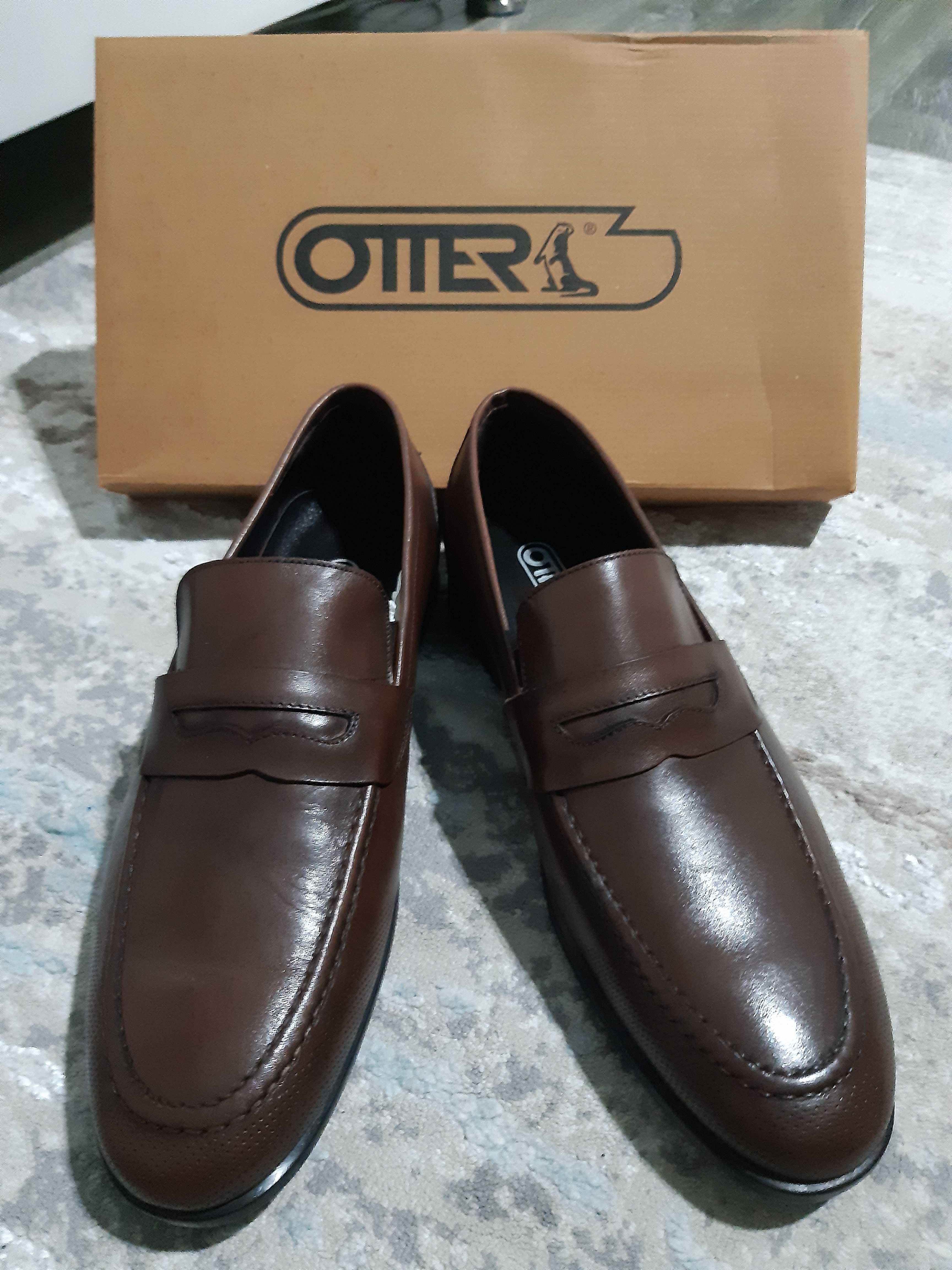 Pantofi noi, piele barbati, 41, Otter