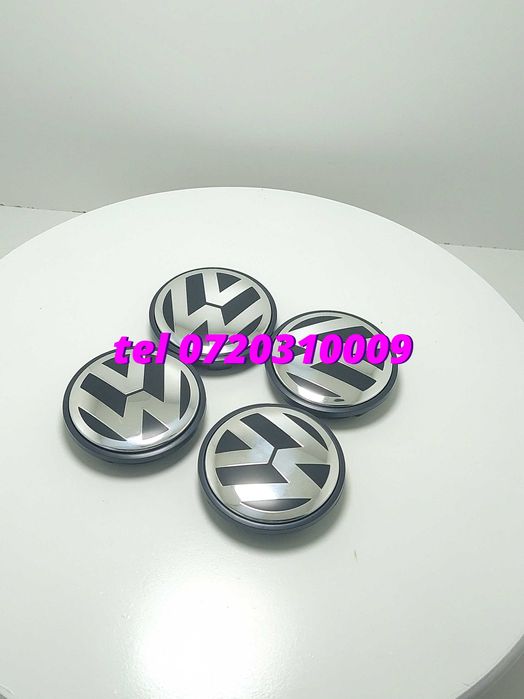 Set 4 Buc Capace Janta Aliaj Negru Cu Argintiu Vw