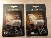 Card Samsung Evo 64GB 128GB Class 10 U3 100MB/s microSD Noi sigilate