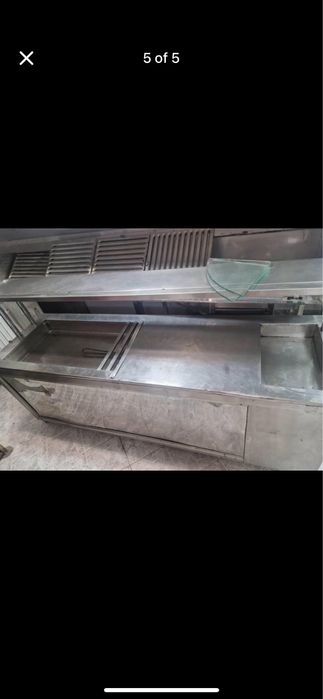 Топла, студена витрина за продажба на продукти в гастронорми, бенмарит