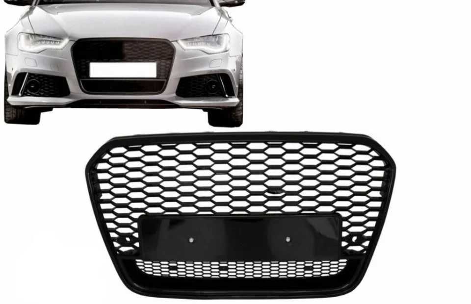 Grila fagure Audi A6 C7 dupa 2011-2014 Negru lucios