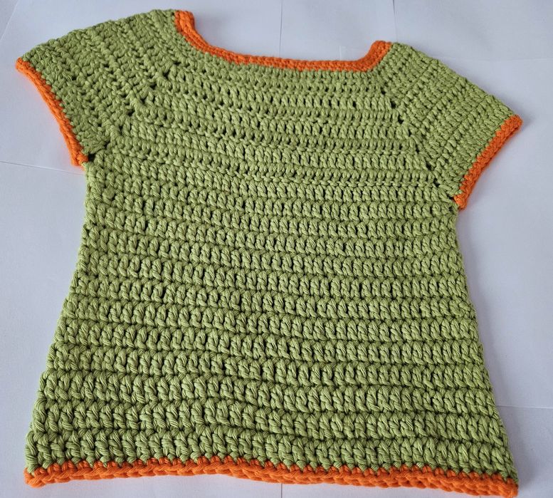 Tricou crosetat Bebe 12/18 luni (bumbac 100%)
