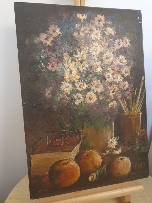 Pictura ulei pe carton