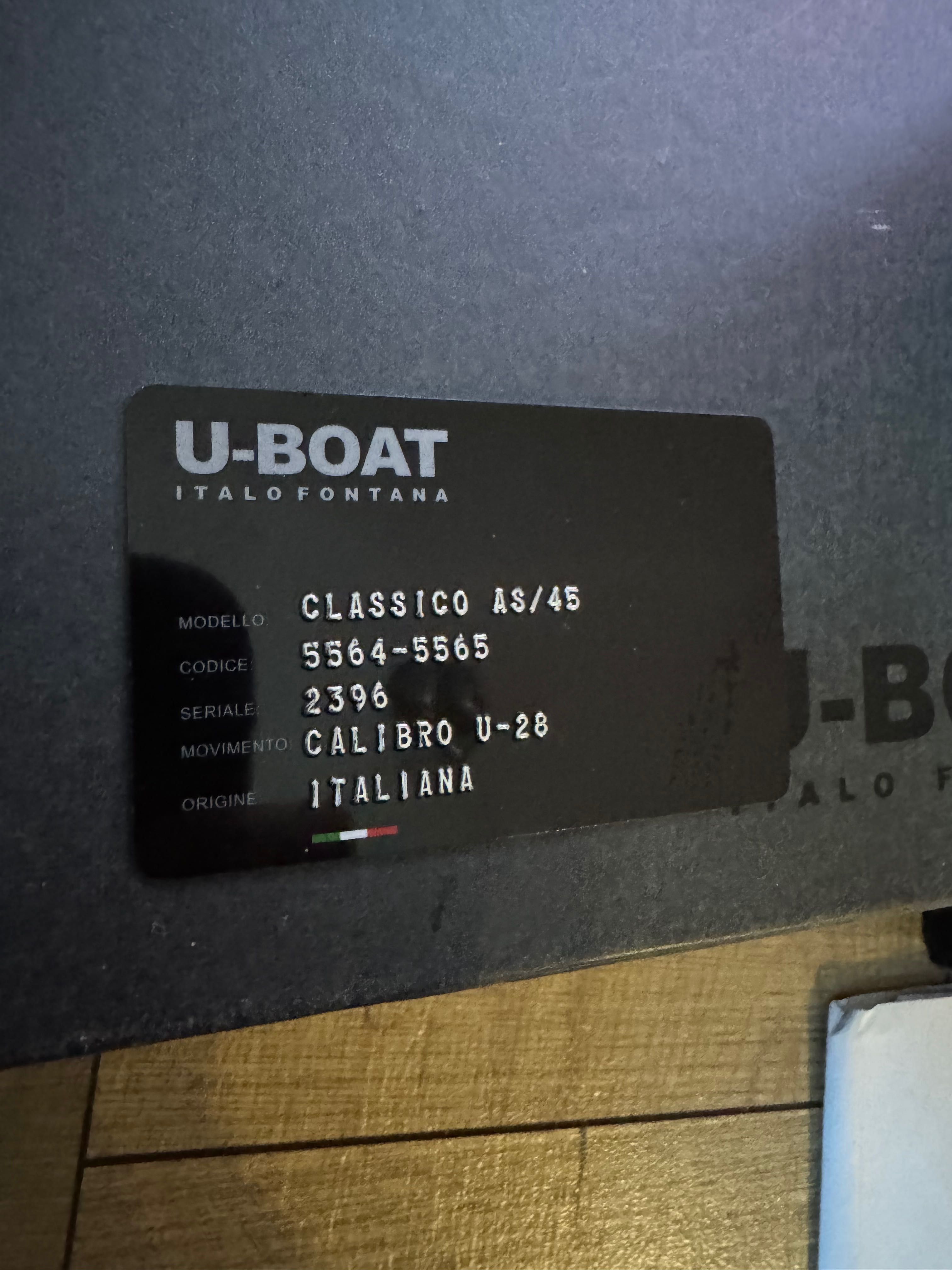 Промо: U-Boat 45 Classico Automatic, Оригинален мъки часовник