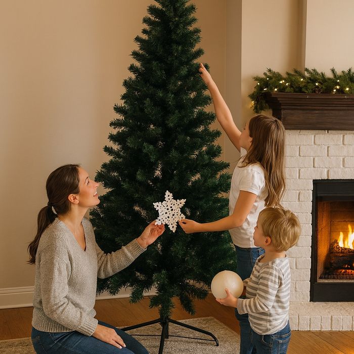 Коледна елха с естествен вид и лесен монтаж - 180см