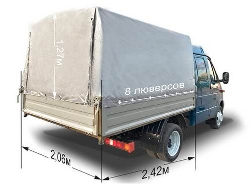 Тент 8л на Газель