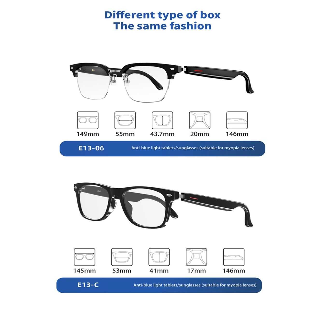 Ochelari Smart Glasses, Wireless Bluetooth 5.0