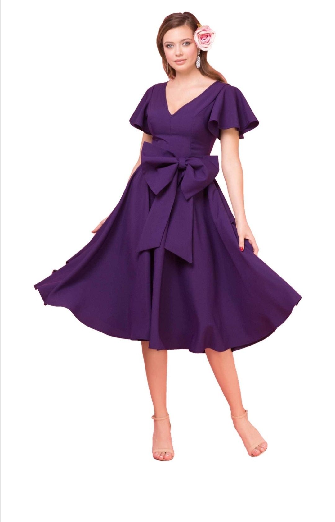 Rochie de zi/ seară, violet, mar. 38