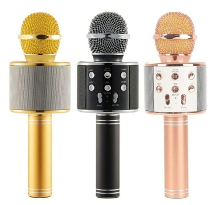 Microfon Wireless Karaoke Bluetooth WS 858 difuzor USB Micro SD