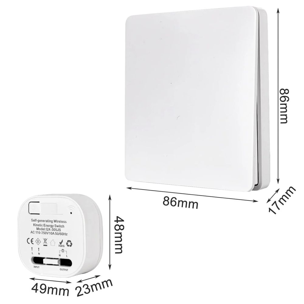 Безжичен RF Smart ключ с два канала + 2 приемника – 433MHz, 220V, 10А