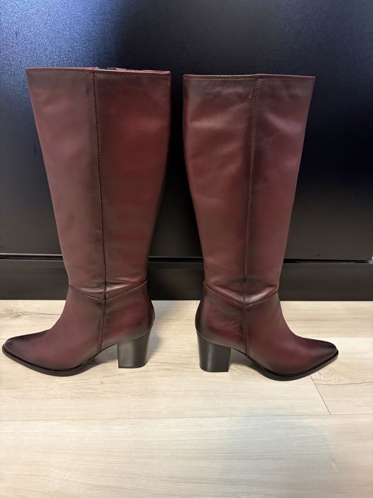 Cizme noi din piele cu toc