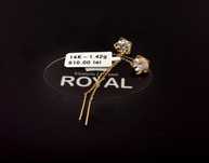 Bijuteria Royal cercei din aur 14k 1.42 gr
