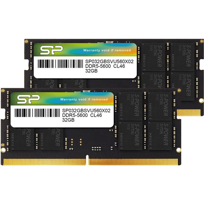 Silicon Power 64GB Laptop DDR5 5600 MHz SO-DIMM Memory Kit (2 x 32GB)