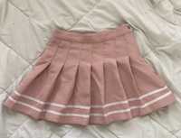 kawaii cute розова плисирана пола