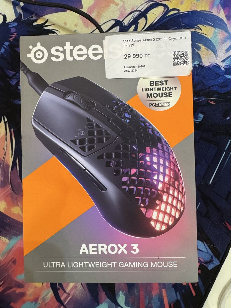 Мышь steelseries aerox 3 2022 onyx проводная