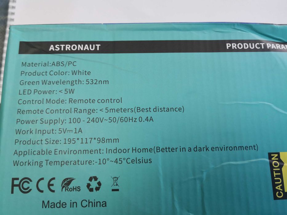 Proiector cu boxa portabila Astronaut