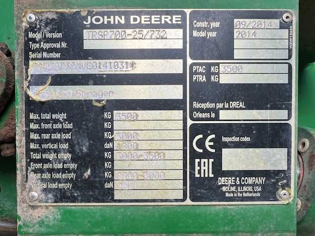 Masina de stropit John Deere M732