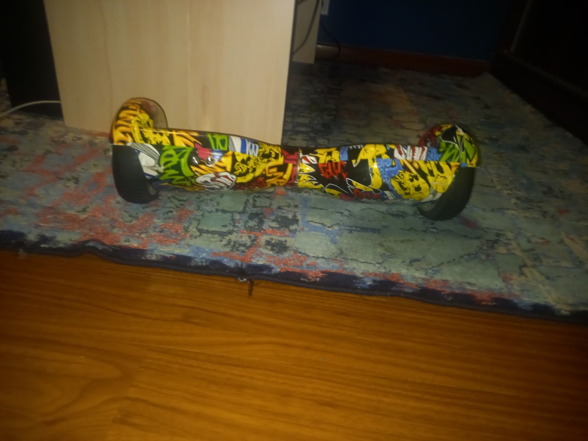 Hoverboard MYRIA Sky Rider Junior, 6.5 inch, graffiti galben