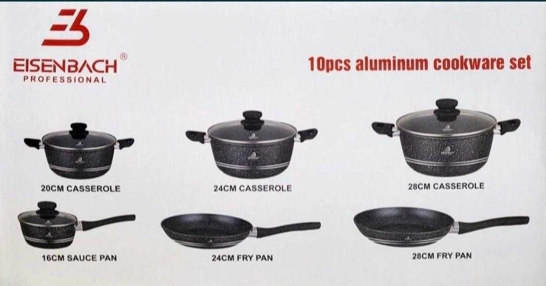 set de oale marmorate cu capac 10 pcs