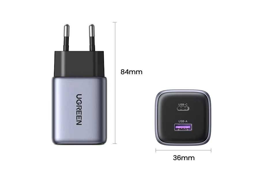 Висококачествено USB зарядно UGREEN, 35W, GAN технология