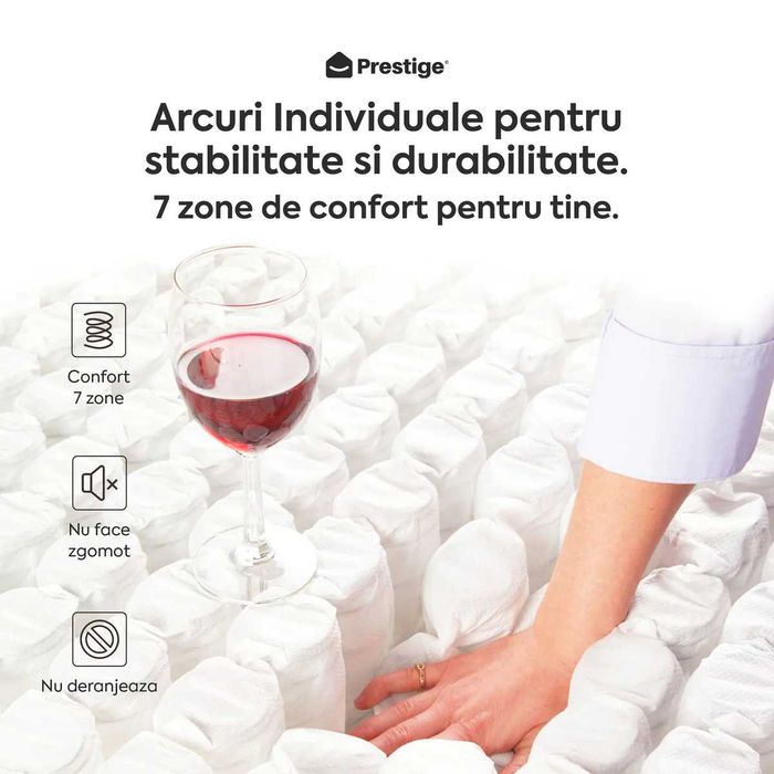 Saltea HYBRID, 7 zone de confort 180x200
