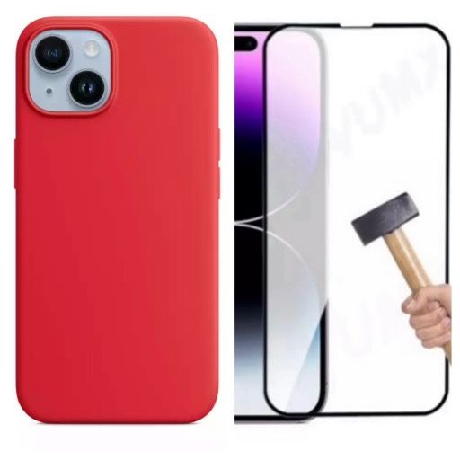 Husa Soft Touch Materia Inter+Folie Sticla Iphone 14/15/16E/17/PRO/MAX