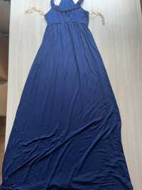 трикотажное летнее длинное платье сарафан 42р