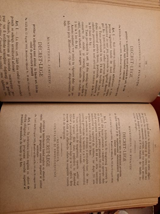 Colectiune de legi anuul 1920