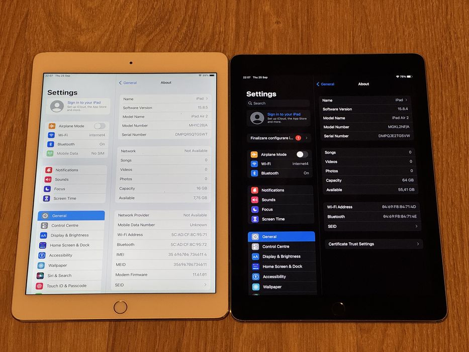 Pachet 2 tablete iPad air 2 bypassate, stare foarte buna