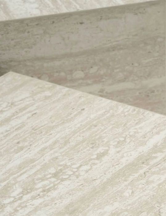 Măsuță de cafea aspect travertin