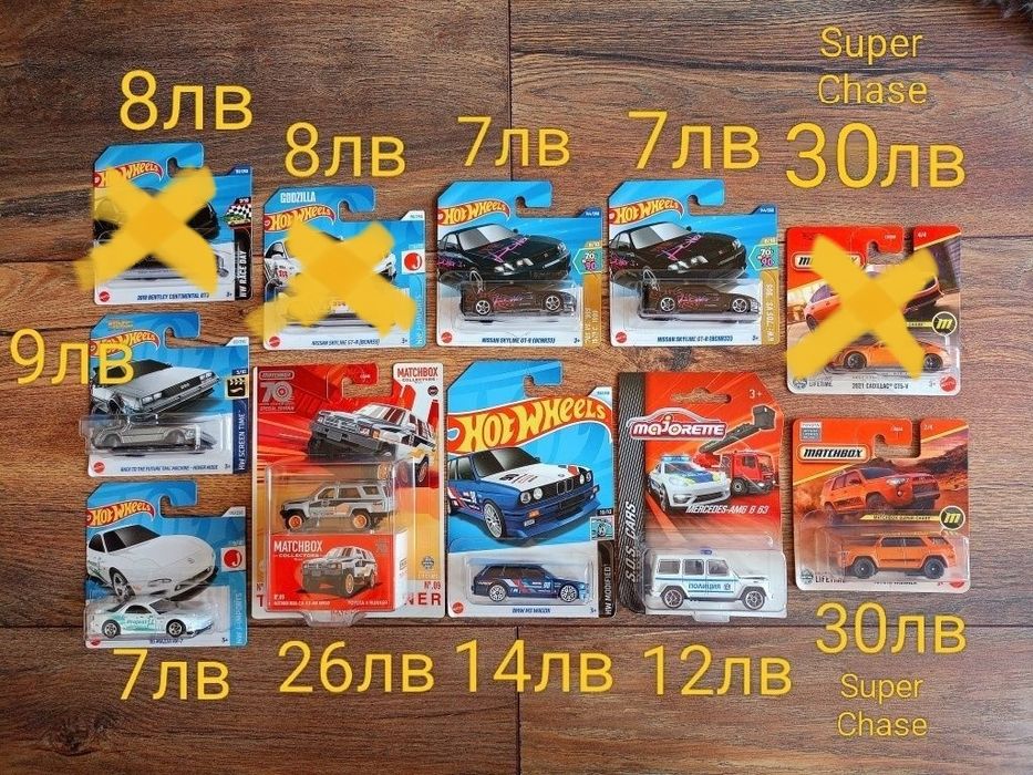 Колички Hot Wheels & Matchbox