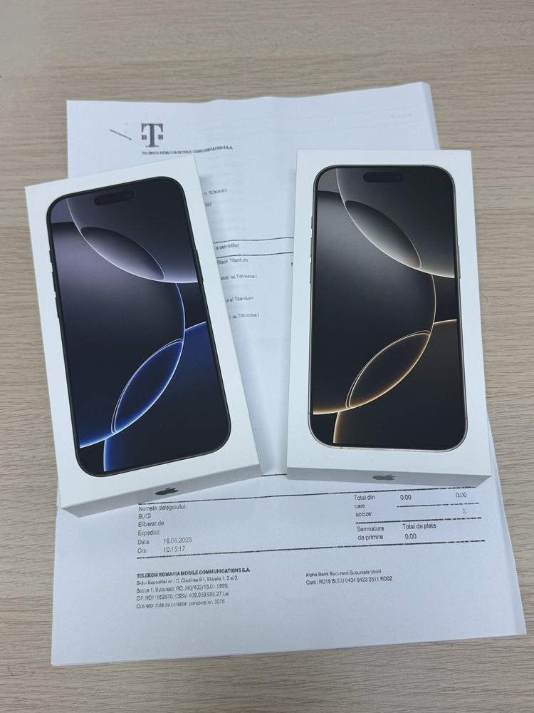 Iphone 16 Pro 128Gb Black/Natural Sigilat/Factura/Garantie