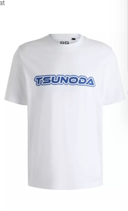 Tricouri Hugo boss -tsunoda -albastru și alb