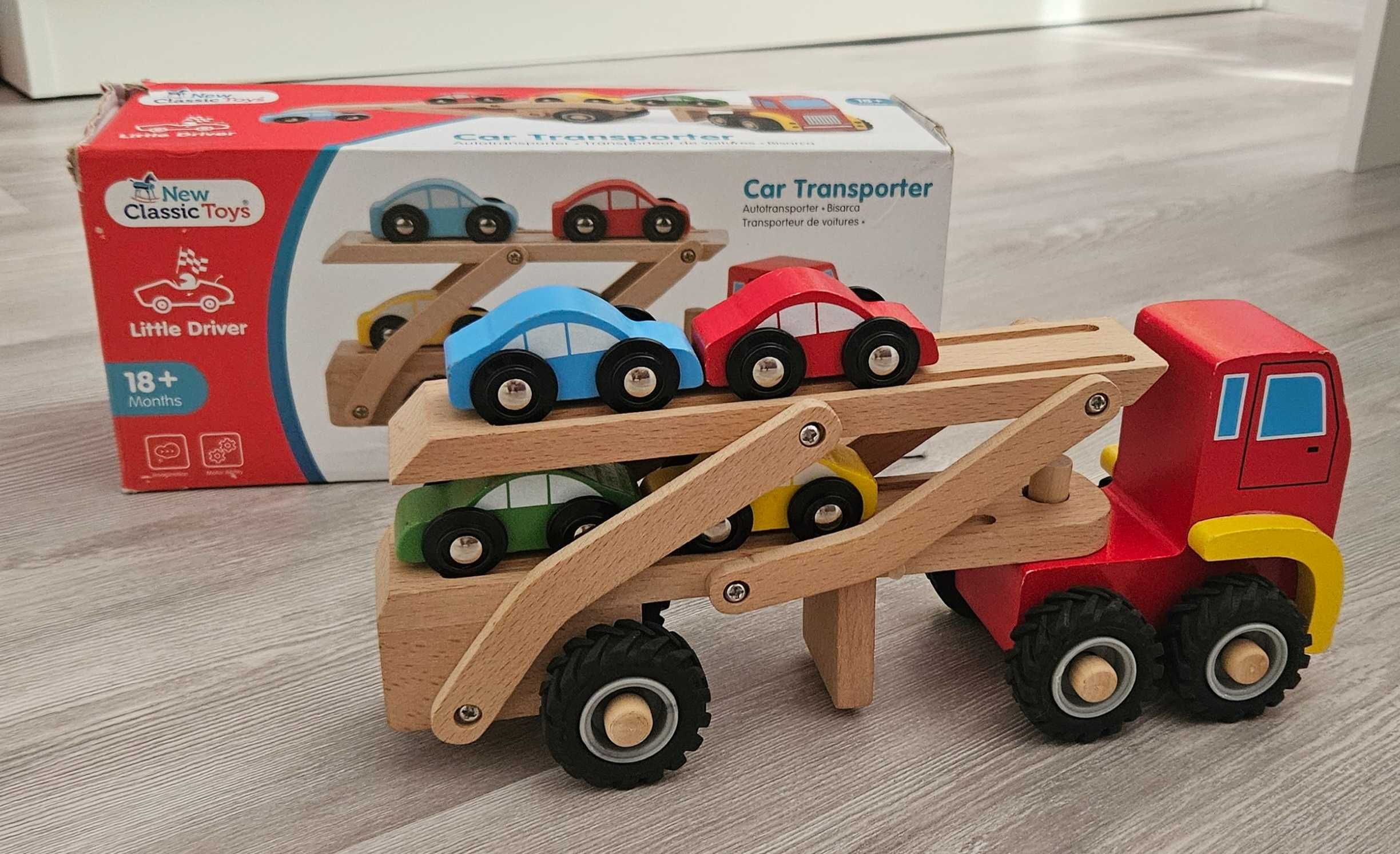 Автовоз дървена играчка